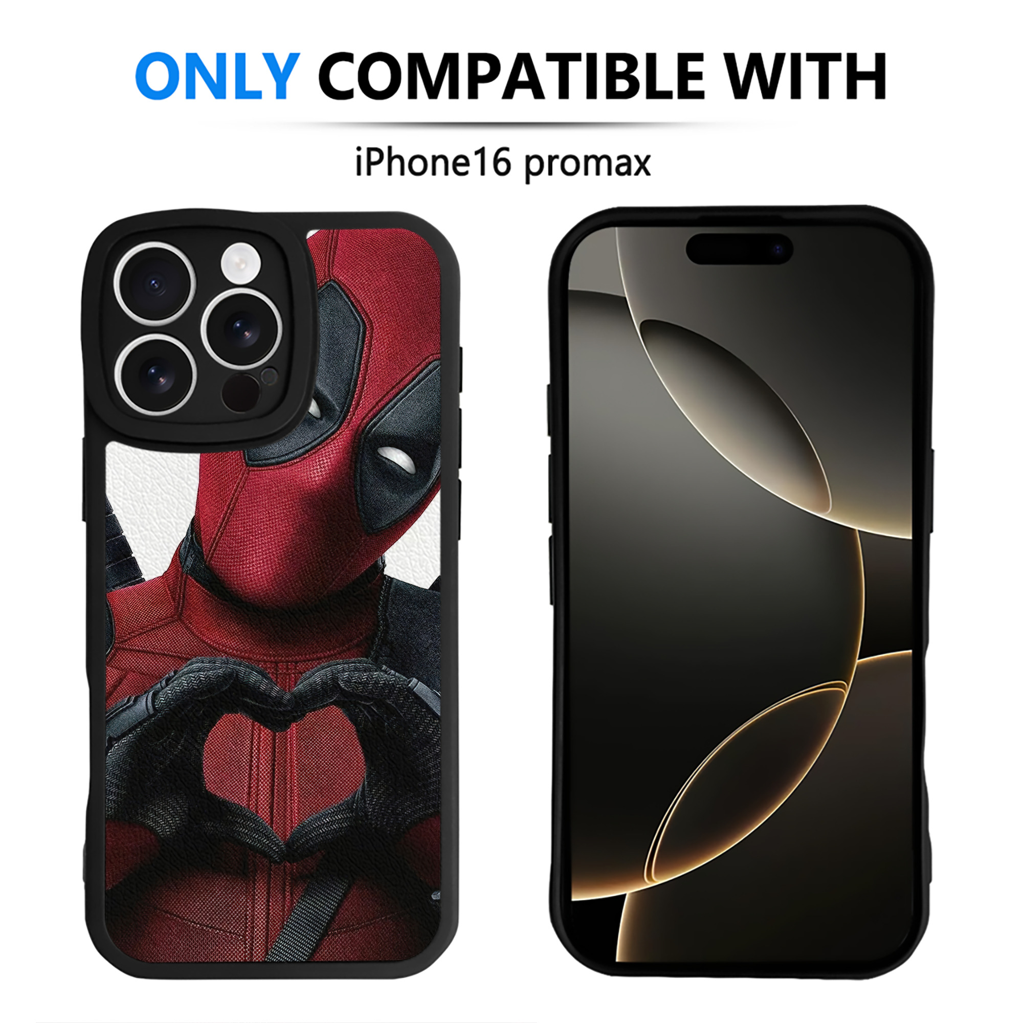 （画像用） Deadpool デッドプール 【iPhone 16シリーズ対応】シリコンスマホケース（レザー調） 材質：シリコン